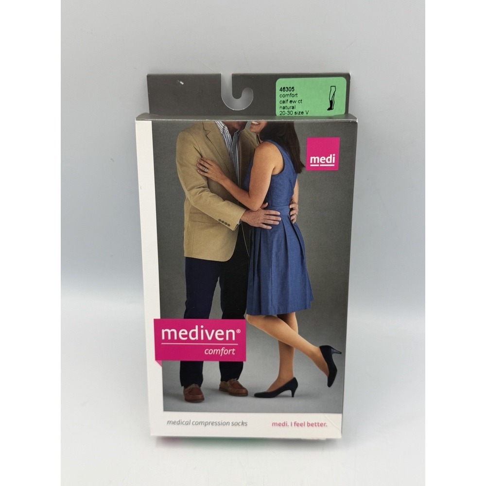 Medi Mediven Comfort Compression Socks 20-30 mmHg Closed Toe Natural V 46305